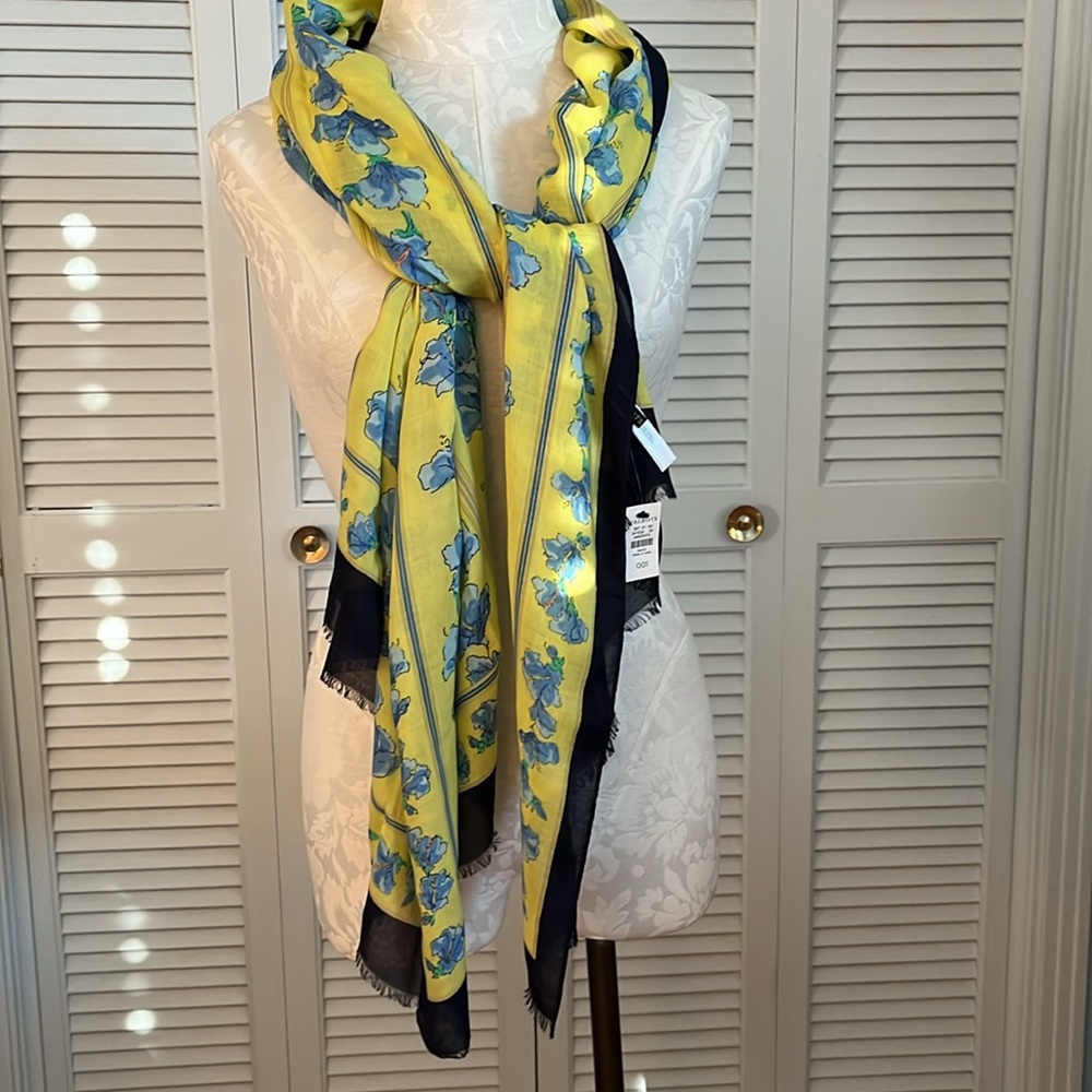 Talbots Floral Scarf, 30”x72”NWT